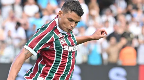 SP – SANTOS – 31/08/2025 – BRASILEIRO A 2025, SANTOS X FLUMINENSE – THIAGO SILVA jogador do Fluminense durante partida contra o Santos no estadio Vila Belmiro pelo campeonato Brasileiro A 2025. Foto: Jota Erre/AGIF