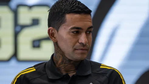 Dudu durante sua apresentação pelo Galo. Foto: Pedro Souza/Atlético