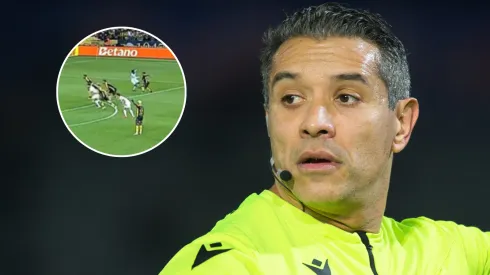 VAR anula gol de pênalti por conta de agressão antes da cobrança. FotoxFoto: Árbitro (AGIF); Lance (Reprodução/ESPN)