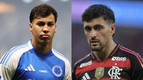 Kaio Jorge e Arrascaeta. Fotos: Gilson Lobo/AGIF e Thiago Ribeiro/AGIF.