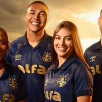 Grêmio lança nova camisa reserva com escudo dourado e torcedores repercutem modelo