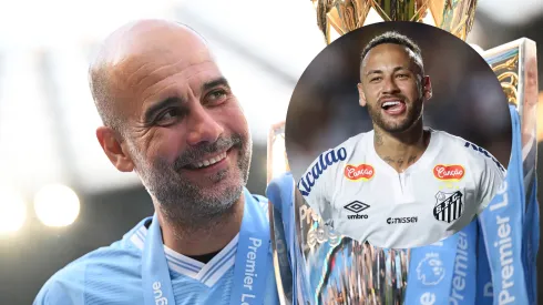 Pep Guardiola revela desejo de jogar com Neymar. Foto: Michael Regan/Getty Images e Alexandre Schneider/Getty Images