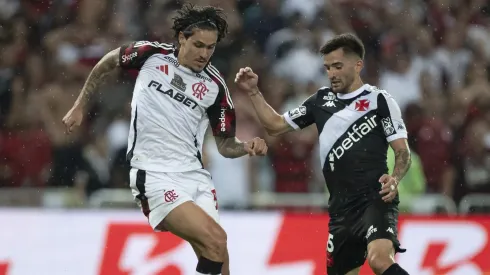 Pedro jogador do Flamengo durante partida contra o Vasco no estadio Maracana pelo campeonato Brasileiro A 2025. Foto: Jorge Rodrigues/AGIF