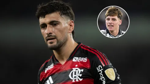 Estudo compara Arrascaeta e Vini Jr com valor de Montoro, do Botafogo. FotoxFoto: Arrascaeta (Jorge Rodrigues/AGIF); Montoro (Thiago Ribeiro/AGIF)