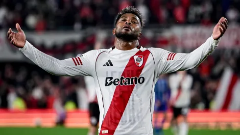 Miguel Borja no RIver Plate – Foto: Marcelo Endelli/Getty Images