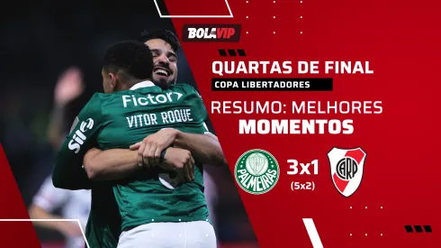 Palmeiras vence River Plate por 3 a 1 e avança às semifinais da Libertadores. Foto: Ettore Chiereguini/AGIF