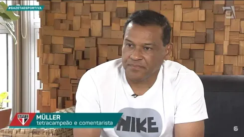 Muller comenta na TV Gazeta – Foto: Reprodução/TV Gazeta