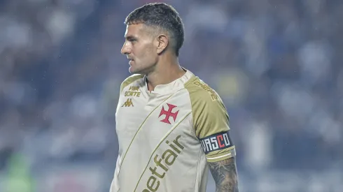 Vegetti jogador do Vasco durante partida contra o Bahia no estadio Sao Januario pelo campeonato Brasileiro A 2025. Foto: Thiago Ribeiro/AGIF