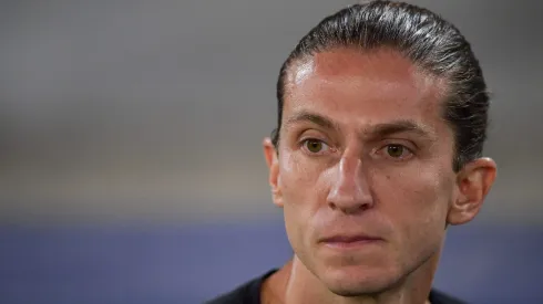 Filipe Luis, técnico do Flamengo, durante partida contra o Atletico-MG no estadio Maracana pelo campeonato Brasileiro A 2025. Foto: Thiago Ribeiro/AGIF