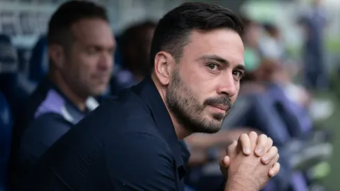 Davide Ancelotti tecnico do Botafogo durante partida contra o Fluminense no estadio Maracana pelo campeonato Brasileiro A 2025. Foto: Jorge Rodrigues/AGIF