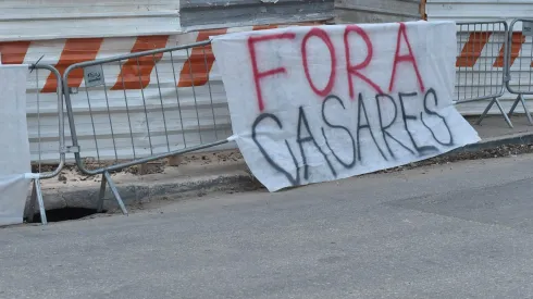 Protesto aconteceu antes do confronto