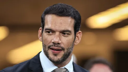 SP – SAO PAULO – 30/05/2025 – FUTEBOL FEMININO AMISTOSO, BRASIL X JAPAO – Samir Xaud presidente da CBF antes da partida contra o Japao no estadio Arena Corinthians pelo campeonato Amistoso.