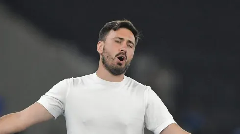 RJ – RIO DE JANEIRO – 01/10/2025 – BRASILEIRO A 2025, BOTAFOGO X BAHIA – Davide Ancelotti tecnico do Botafogo durante partida contra o Bahia no estadio Engenhao pelo campeonato Brasileiro A 2025.