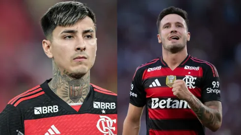 Disputa fica acirrada no meio. FotoxFoto: Pulgar (Thiago Ribeiro/AGIF); Saúl (Jorge Rodrigues/AGIF)