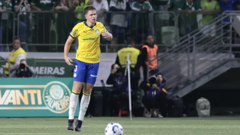 Fuchs comemora seu gol pelo Palmeiras. Foto: Marcello Zambrana/AGIF
