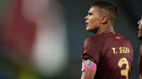 Thiago Silva, jogador do Fluminense, comemora seu gol durante partida contra o Juventude no estadio Maracana pelo campeonato Brasileiro A 2025. Foto: Jorge Rodrigues/AGIF