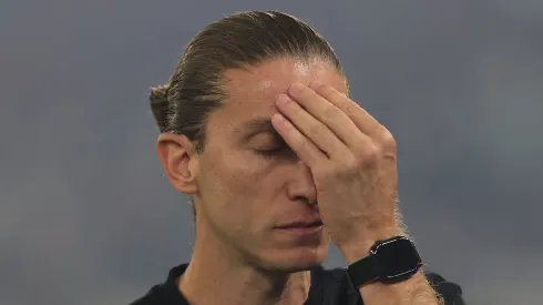 Filipe Luís, técnico do Flamengo em partida pelo campeonato brasileiro (Foto: Wagner Meier/Getty Images)