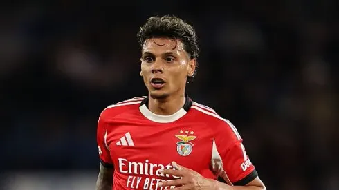 Richard Ríos, ex-Palmeiras, em ação no Benfica. Foto: Julian Finney/Getty Images