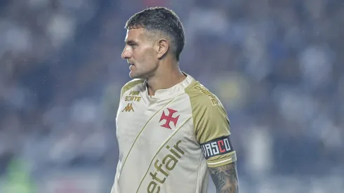 Vegetti jogador do Vasco durante partida contra o Bahia no estadio Sao Januario pelo campeonato Brasileiro A 2025. Foto: Thiago Ribeiro/AGIF