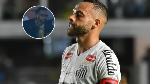 Neymar reage chance perdida de Guilherme. FotoxFoto: Guilherme (Jota Erre/AGIF); Neymar (Reprodução/Premiere)