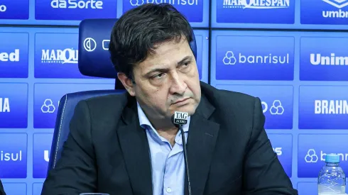 RS – PORTO ALEGRE – 29/06/2023 – GREMIO, COLETIVA DO PRESIDENTE ALBERTO GUERRA – Alberto Guerra presidente do Gremio durante em coletiva de imprensa realizada no CT Luiz Carvalho.
