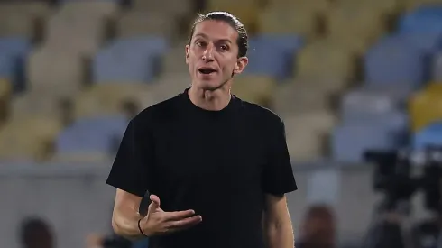 Filipe Luís, técnico do Flamengo em partida pela Copa Libertadores (Foto: Wagner Meier/Getty Images)