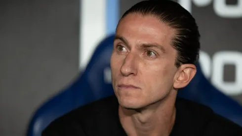 Filipe Luis, técnico do Flamengo, citou o Palmeiras em entrevista. Foto: Jorge Rodrigues/AGIF