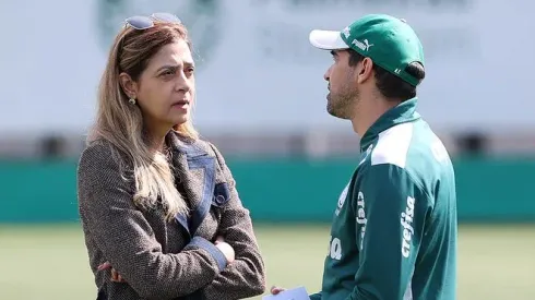 Leila e Abel Ferreira no Palmeiras. Foto: Cesar Greco/Palmeiras