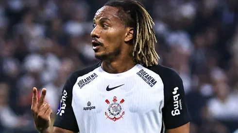 SP – SAO PAULO – 06/05/2025 – COPA SUL-AMERICANA 2025, CORINTHIANS X AMERICA DE CALI – Andre Carrillo jogador do Corinthians durante partida contra o America de Cali no estadio Arena Corinthians pelo campeonato Copa Sul-americana 2025. Foto: Fabio Giannelli/AGIF