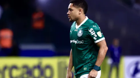 SP – SAO PAULO – 15/05/2025 – COPA LIBERTADORES 2025, PALMEIRAS X BOLIVAR – Vitor Roque jogador do Palmeiras durante partida contra o Bolivar no estadio Arena Allianz Parque pelo campeonato Copa Libertadores 2025. Foto: Marcello Zambrana/AGIF
