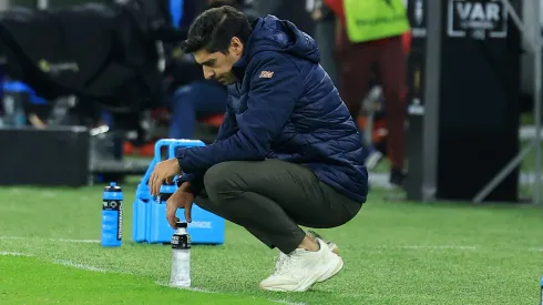 QUITO, ECUADOR – OCTOBER 23: Abel Ferreira, Head Coach of Palmeiras, reacts during the Copa CONMEBOL Libertadores 2025 first-leg semifinal match between LDU Quito and Palmeiras at Rodrigo Paz Delgado Stadium on October 23, 2025 in Quito, Ecuador. (Photo by Franklin Jacome/Getty Images)