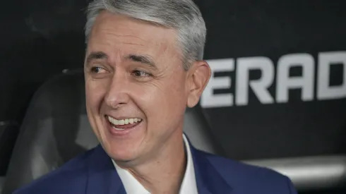 Tiago Nunes, treinador da LDU, em jogo contra Palmeiras na Libertadores