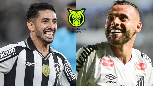 Santi Rodríguez do Botafogo e Guilherme do Santos – Fotos: Thiago Ribeiro/AGIF e Jota Erre/AGIF