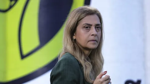 SP – BARUERI – 12/04/2025 – BRASILEIRO A 2025, PALMEIRAS X CORINTHIANS – leila pereira presidente do Palmeiras durante partida contra o Corinthians no estadio Arena Barueri pelo campeonato Brasileiro A 2025. Foto: Ettore Chiereguini/AGIF