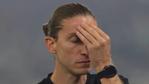 Filipe Luís, técnico do Flamengo em partida pelo campeonato brasileiro (Foto: Wagner Meier/Getty Images)