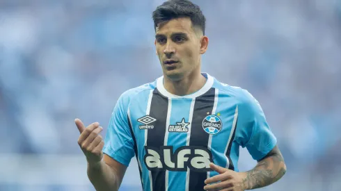 RS – PORTO ALEGRE – 13/09/2025 – BRASILEIRO A 2025, GREMIO X MIRASSOL – Franco Cristaldo jogador do Gremio durante partida contra o Mirassol no estadio Arena do Gremio pelo campeonato Brasileiro A 2025. Foto: Liamara Polli/AGIF