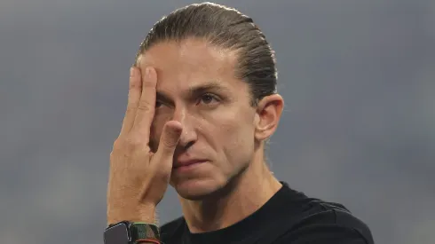 Filipe Luís, técnico do Flamengo em partida pelo campeonato brasileiro (Foto: Wagner Meier/Getty Images)