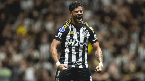 Hulk comemora seu gol em Atlético-MG x Del Valle – Foto: Pedro Souza / Atlético