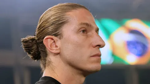 Filipe Luís, técnico do Flamengo em partida pelo campeonato brasileiro (Foto: Wagner Meier/Getty Images)