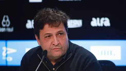RS – PORTO ALEGRE – 29/08/2025 – GREMIO, COLETIVA DE APRESENTACAO DE ARTHUR – Alberto Guerra Presidente do Gremio durante em coletiva de imprensa realizada no Arena do Gremio.
