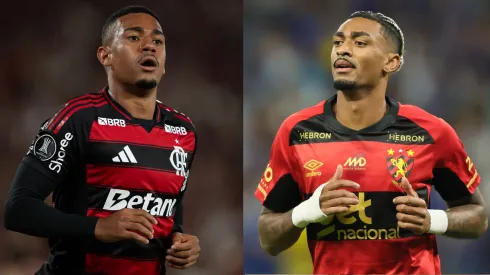 Flamengo x Sport se enfrentam pela 31ª rodada do Brasileirão. Fotos: Jorge Rodrigues/AGIF e Gilson Lobo/AGIF