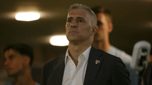 SP – MIRASSOL – 19/10/2025 – BRASILEIRO A 2025, MIRASSOL X SAO PAULO – Herman Crespo tecnico do Sao Paulo durante partida contra o Mirassol no estadio Jose Maria de Campos Maia pelo campeonato Brasileiro A 2025. Foto: Vinicius Silva/AGIF