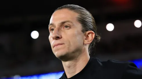 Filipe Luís, técnico do Flamengo em partida pelo campeonato brasileiro (Foto: Buda Mendes/Getty Images)