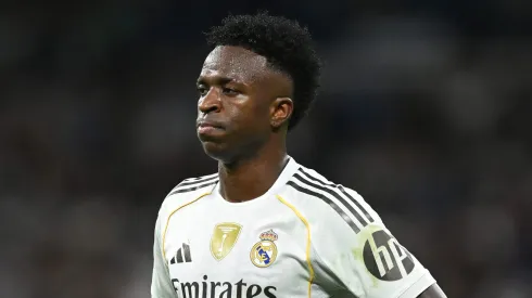 Vinicius Júnior, atacante do Real Madrid em partida pelo campeonato brasileiro (Foto: Denis Doyle/Getty Images)