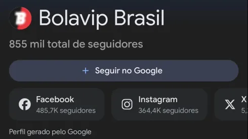 Bolavip Brasil no Google Discover