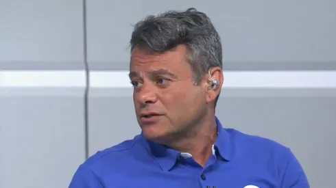 Eric Faria, comentarista do Sport TV falando sobre situação do Inter (Foto: Reprodução / Sport TV)