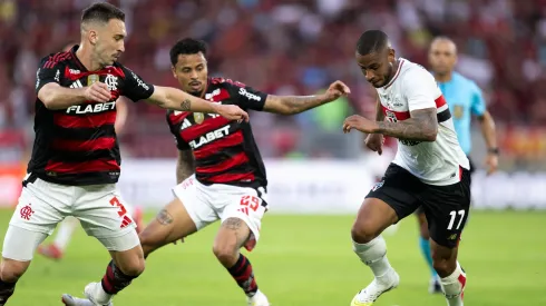 André Silva, jugador del São Paulo durante un partido contra Flamengo – Foto: Jorge Rodrigues/AGIF