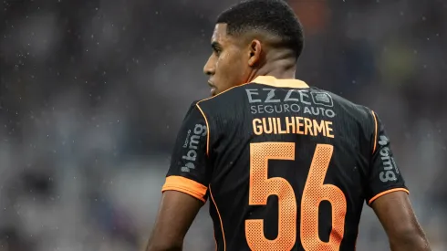 Gui Negao, jogador do Corinthians, durante partida contra o Atletico-MG no estadio Arena Corinthians pelo campeonato Brasileiro A 2025. Foto: Joisel Amaral/AGIF