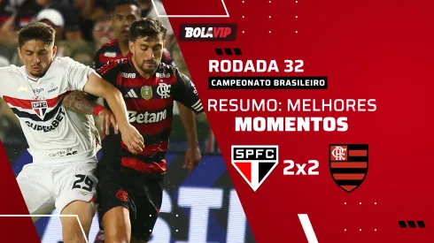 São Paulo 2 x 2 Flamengo pelo Brasileirão Betano: Foto: Mauricio De Souza/AGIF
