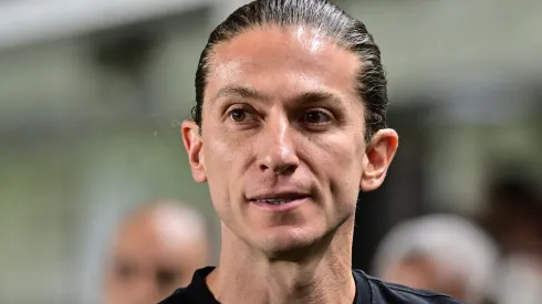Filipe Luís técnico do Flamengo durante partida contra o São Paulo – Foto: Jota Erre/AGIF